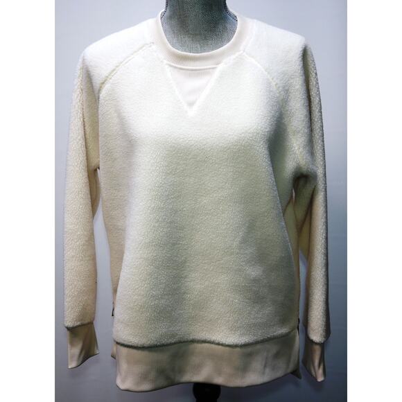 NEW RALPH LAUREN FLEECE CREW SWEATER DOUBLE SIDED ZIP CREAM MSRP $145 - M - Picture 2 of 6